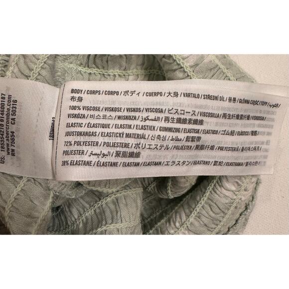 Abercrombie & Fitch Women's Green Floral Smock Waist Crop Top Sz S Women's - Picture 3 of 4